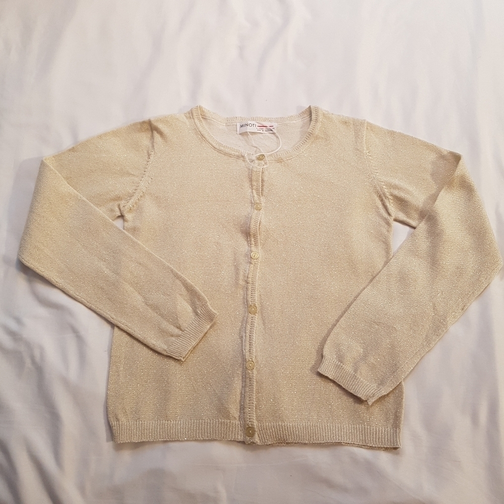 Minoti girls size 9-10 years Sparkly gold sweater